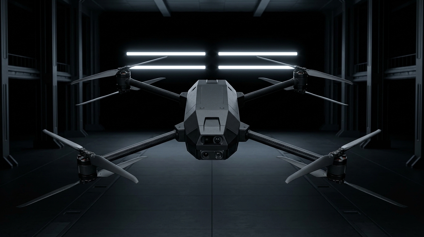 Arthedain autonomous strike drone in a hangar