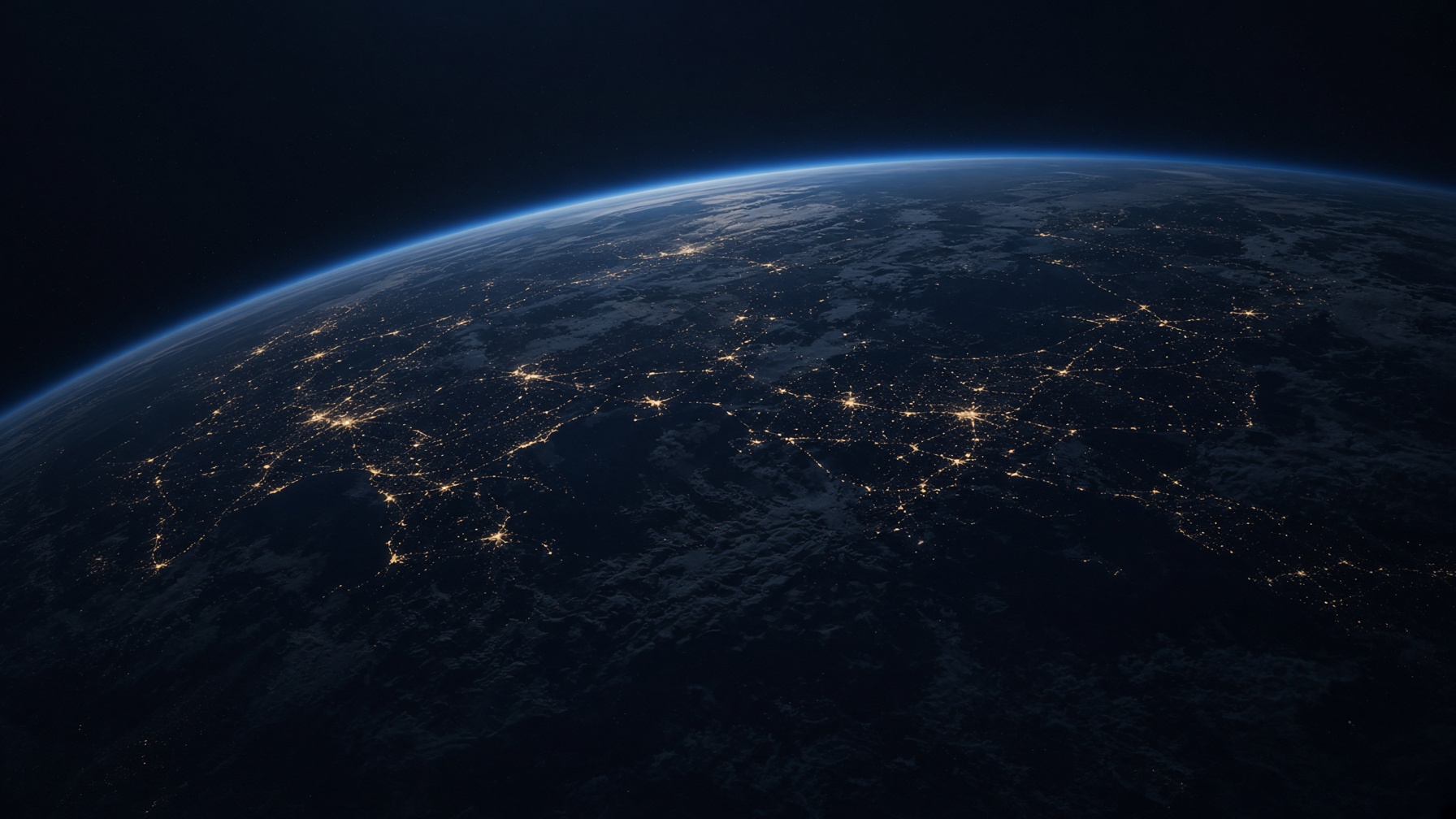 Earth at night from orbit